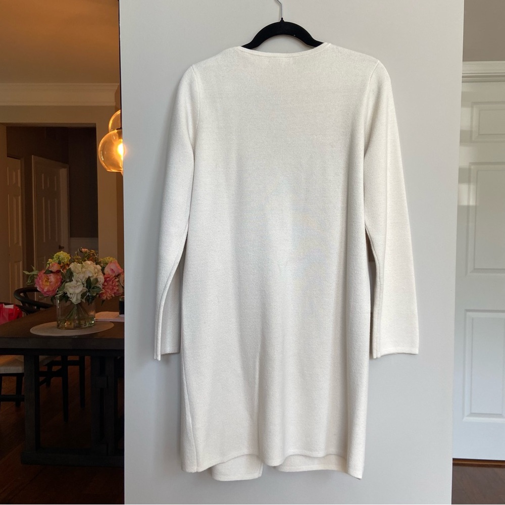 J. Crew 365 Cardigan Sweater, Creamy White, Open Front, Size M - Picture 6 of 7